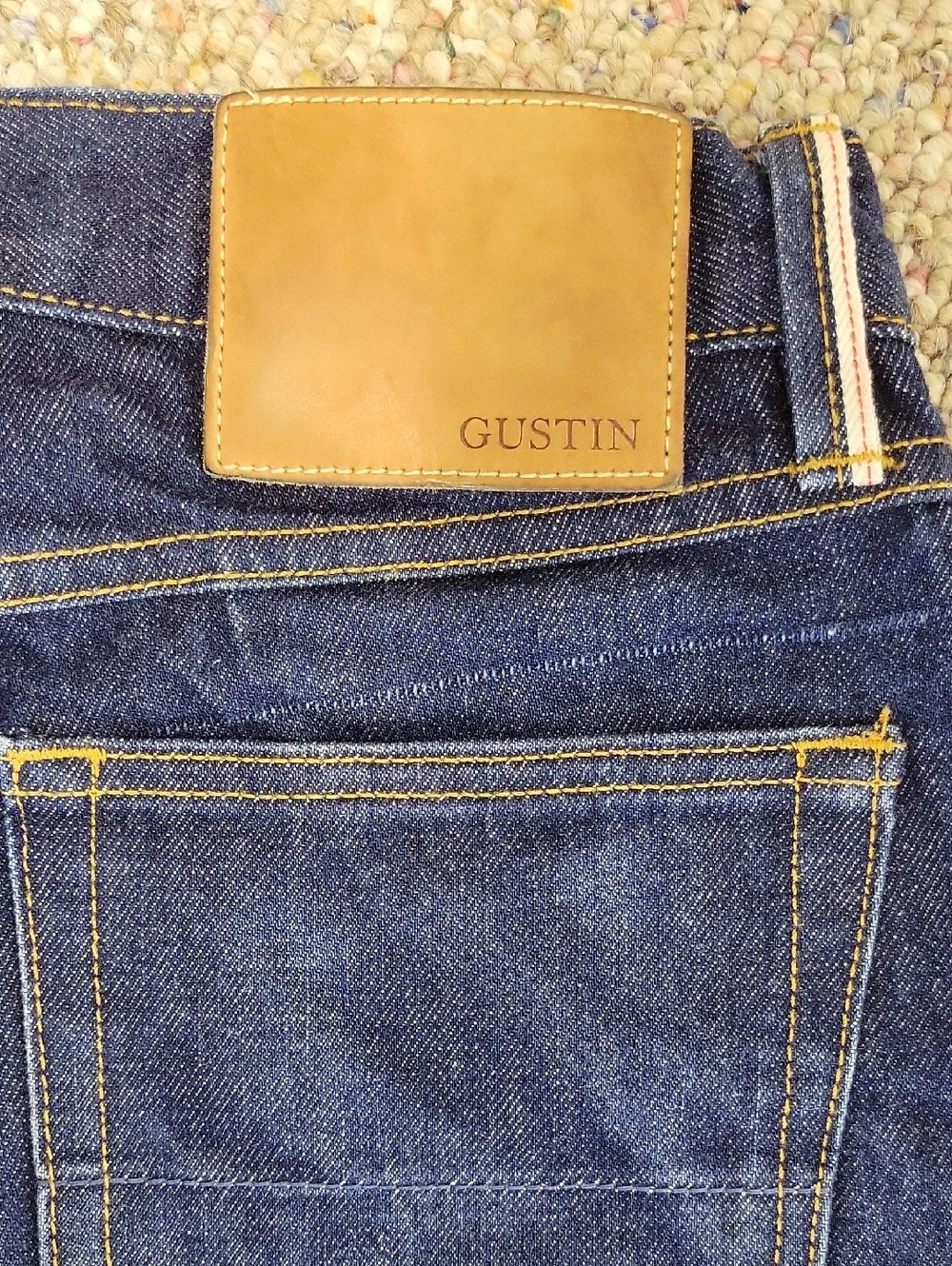 Gustin The Regular #7 Classic Dark Blue Straight-Leg Jeans 29 X 32 Selvedge